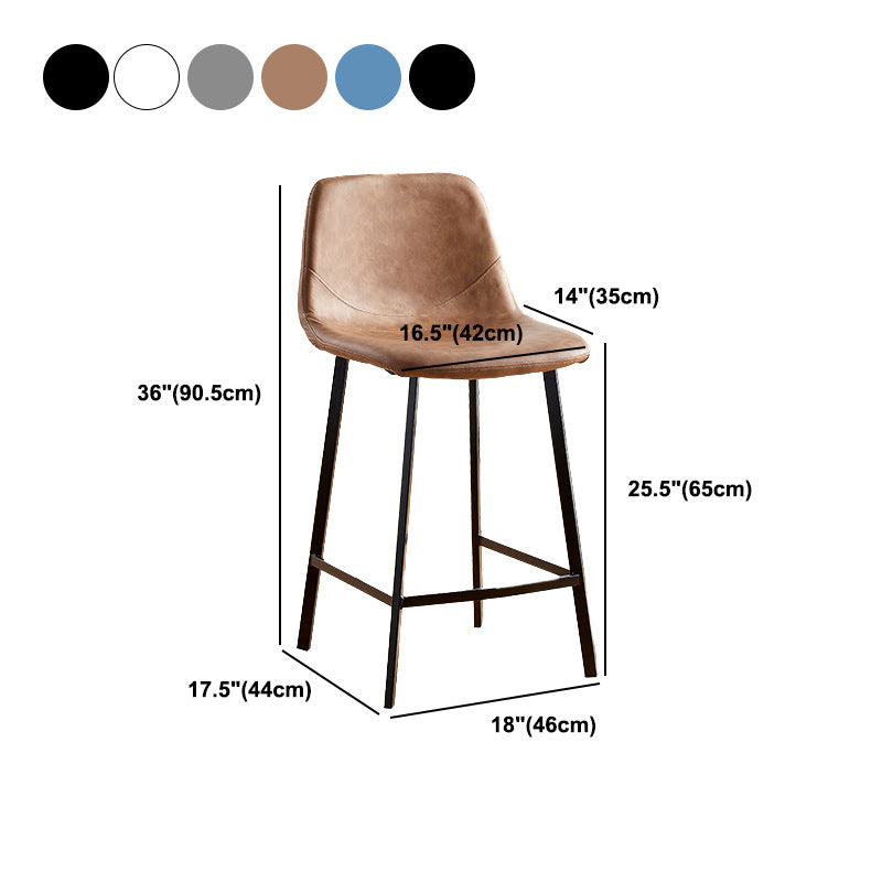 Nordic Style Round Bar-stool Metal Counter Bar Stool for Restaurant