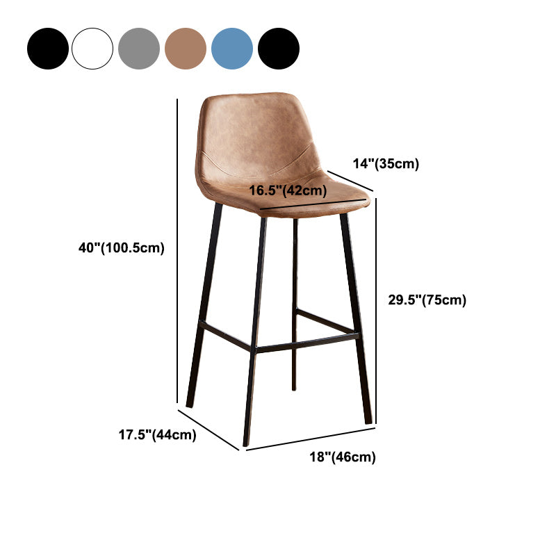 Nordic Style Round Bar-stool Metal Counter Bar Stool for Restaurant