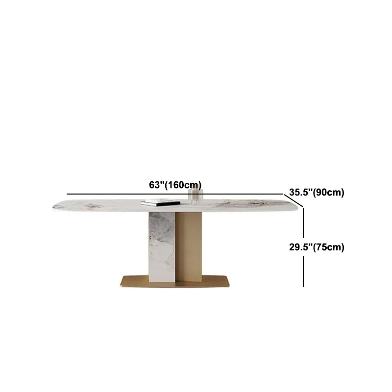 Luxury Sintered Stone Top Dining Set Rectangle 1/2/5/7 Pieces Kitchen Table with Chairs