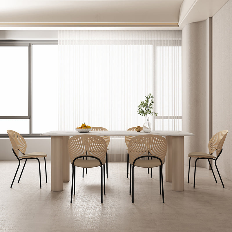 Modern Sintered Stone Dining Table Set 1/4/5/7 Pieces Dining Set