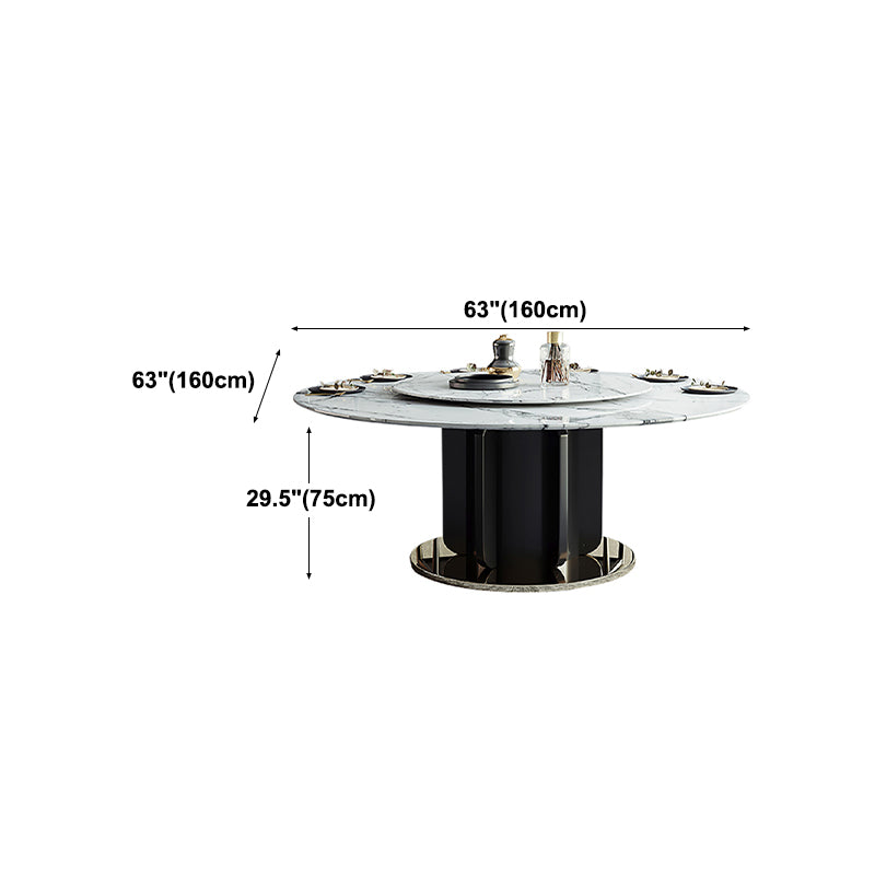 Glam Home Convertible Dining Table Home Round Pedestal Table