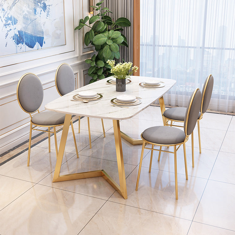 Glam Style Side Chair Upholstered King Louis Back Armless Dining Chair