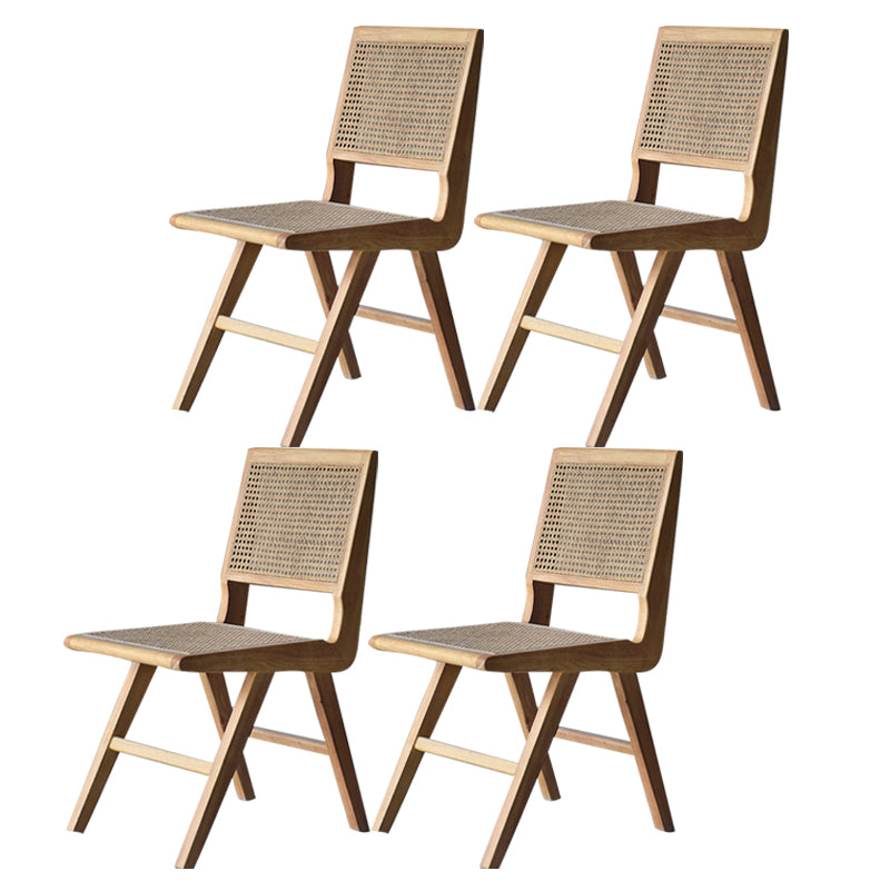 Modern Style Side Chair Open Back Solid Wood Dining Chair for Home