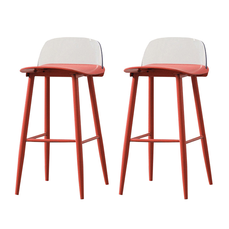 Coffee Shop Footrest Scandinavian Stool Matte Finish Plastic Barstool