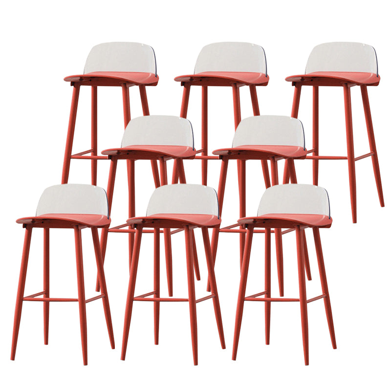 Coffee Shop Footrest Scandinavian Stool Matte Finish Plastic Barstool