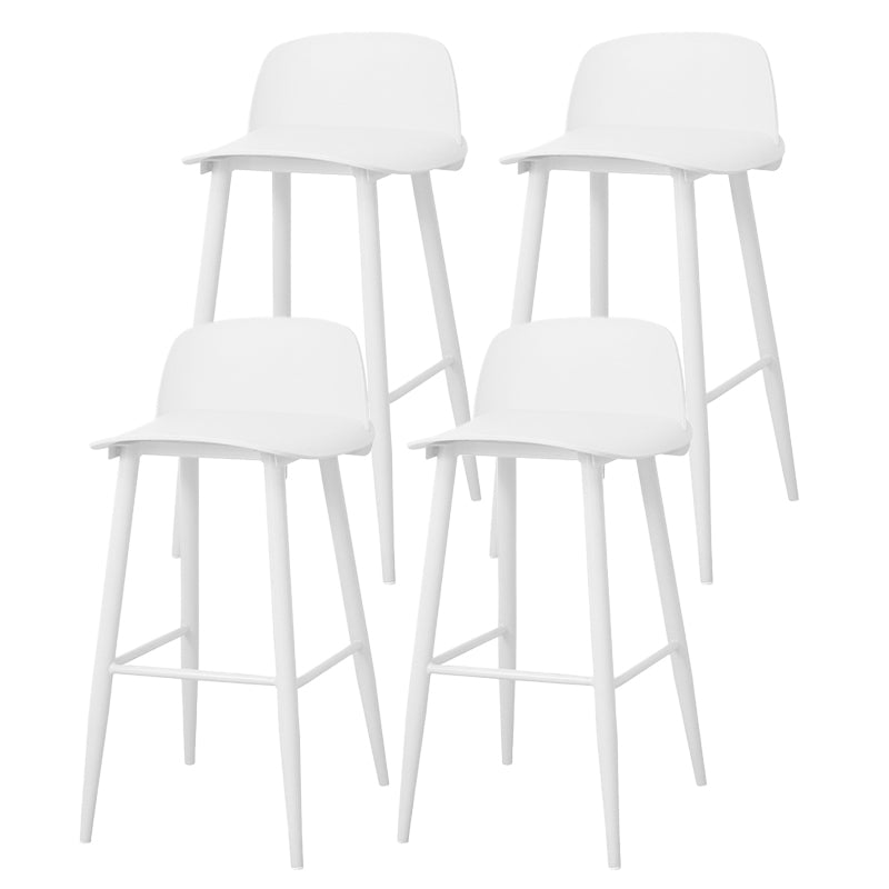 Coffee Shop Footrest Scandinavian Stool Matte Finish Plastic Barstool