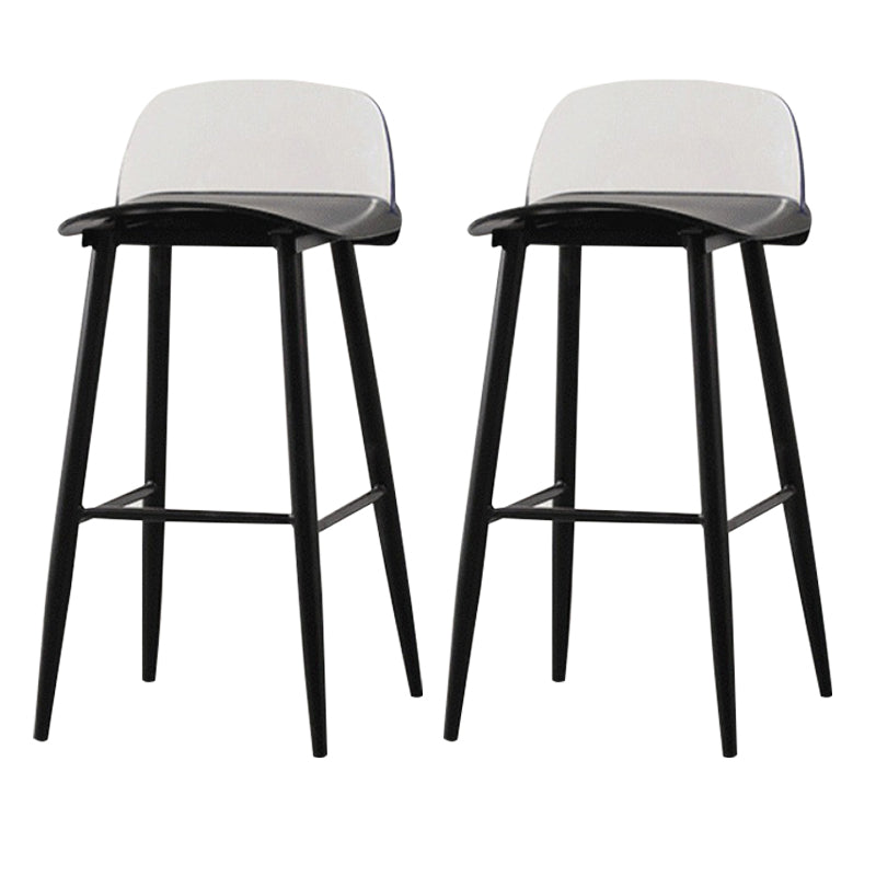 Coffee Shop Footrest Scandinavian Stool Matte Finish Plastic Barstool