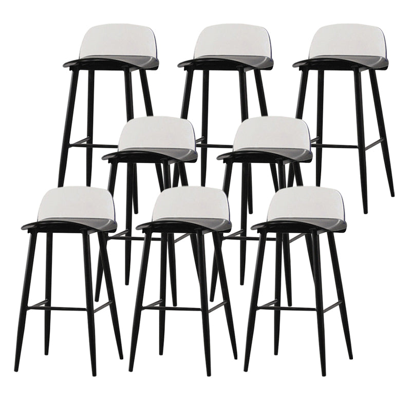 Coffee Shop Footrest Scandinavian Stool Matte Finish Plastic Barstool