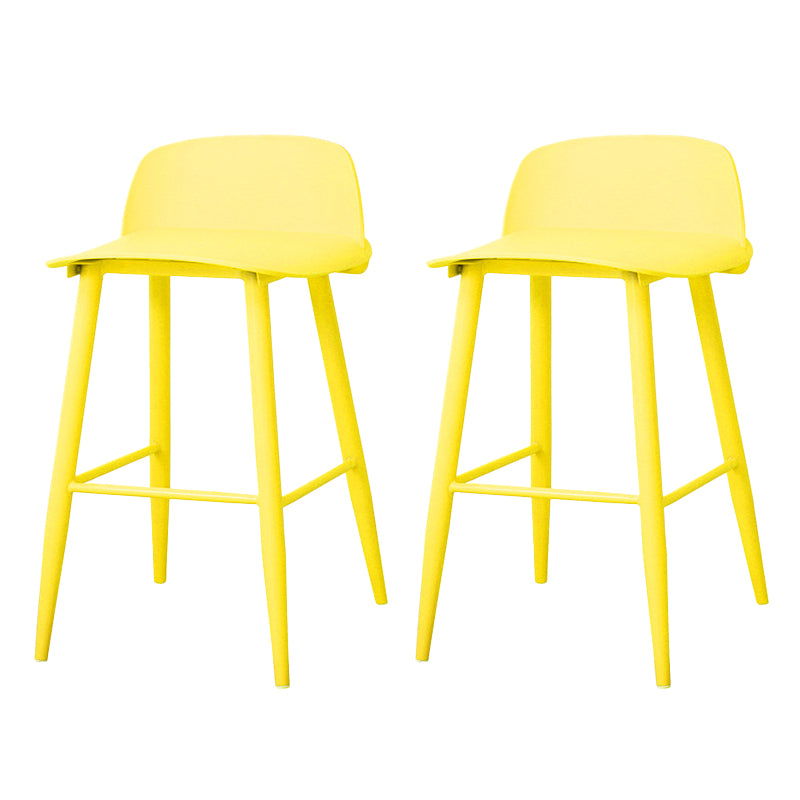 Coffee Shop Footrest Scandinavian Stool Matte Finish Plastic Barstool