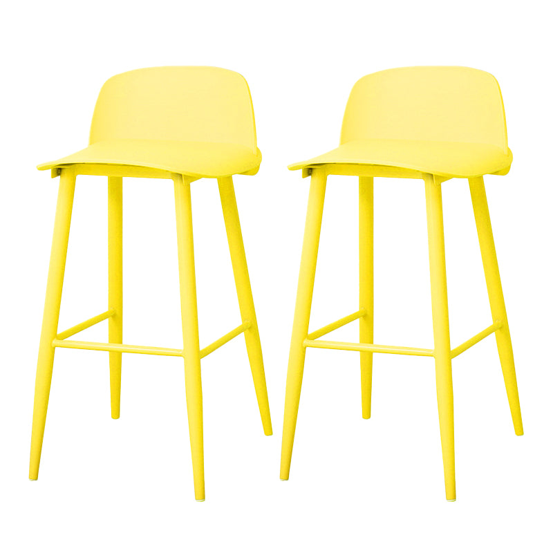 Coffee Shop Footrest Scandinavian Stool Matte Finish Plastic Barstool
