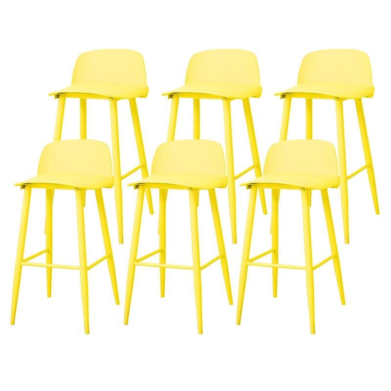 Coffee Shop Footrest Scandinavian Stool Matte Finish Plastic Barstool