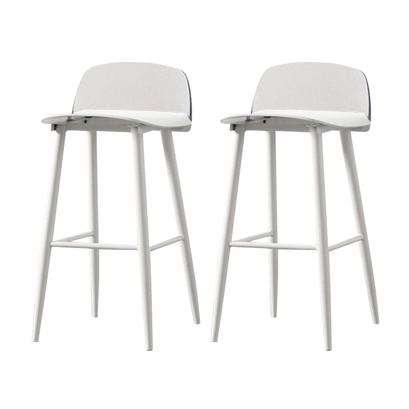 Coffee Shop Footrest Scandinavian Stool Matte Finish Plastic Barstool