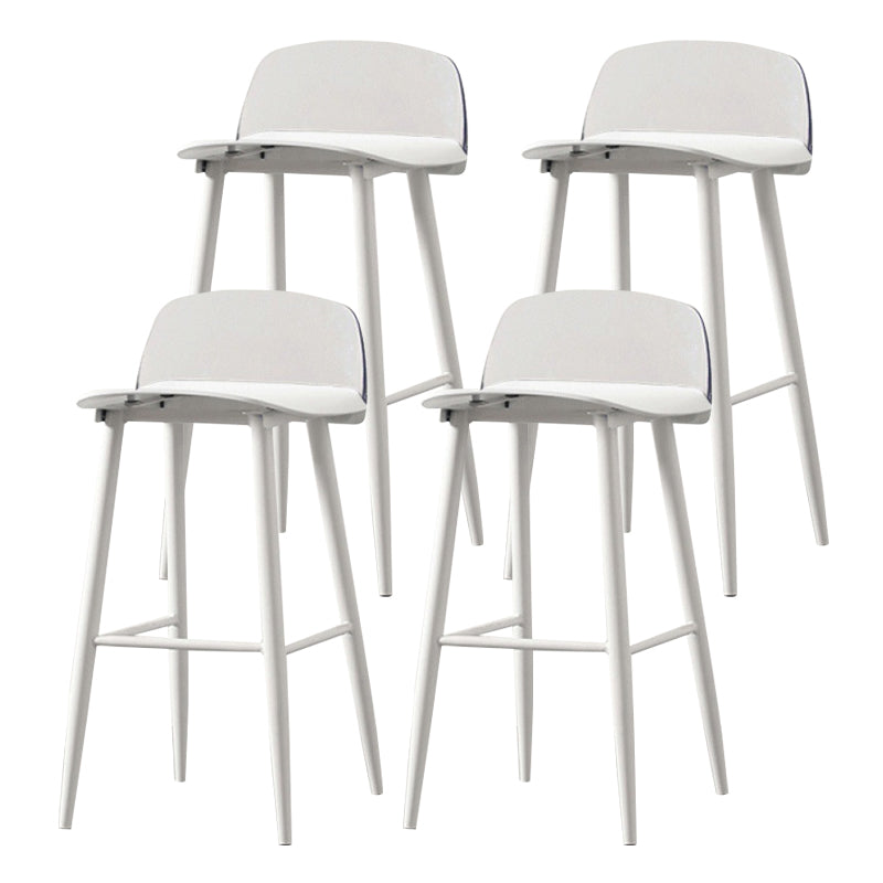 Coffee Shop Footrest Scandinavian Stool Matte Finish Plastic Barstool
