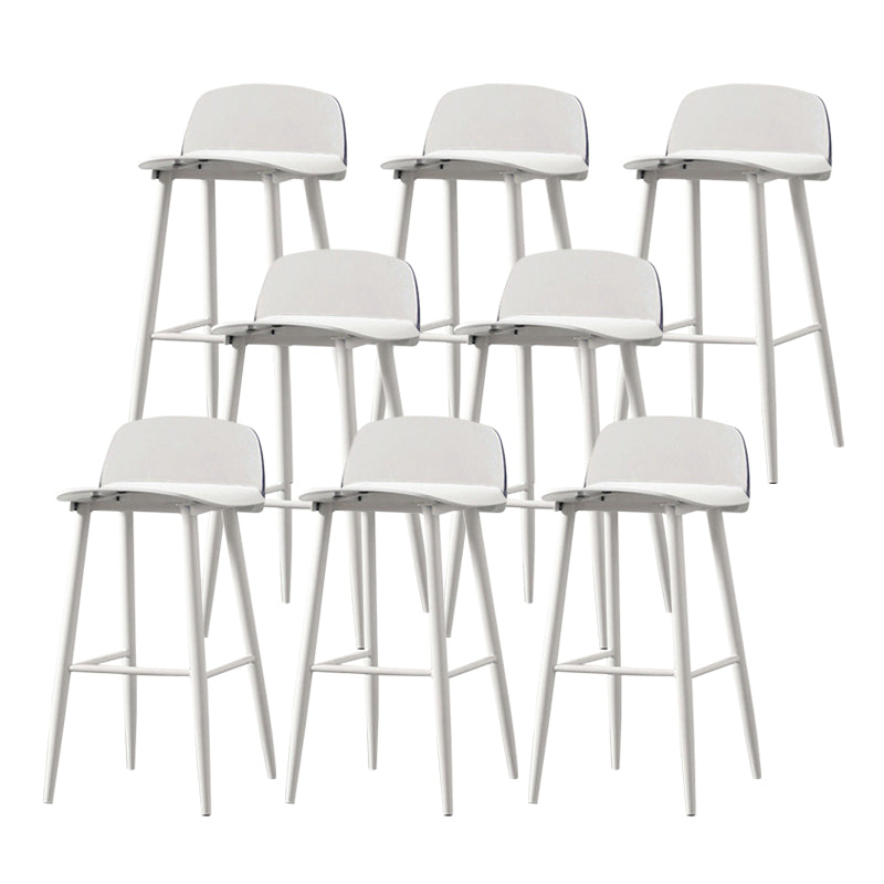 Coffee Shop Footrest Scandinavian Stool Matte Finish Plastic Barstool