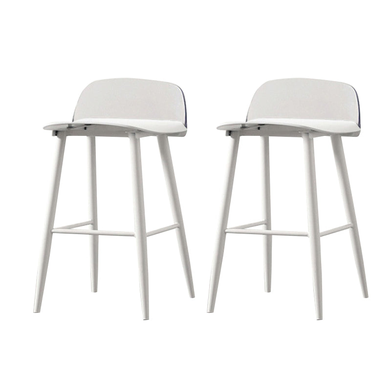 Coffee Shop Footrest Scandinavian Stool Matte Finish Plastic Barstool