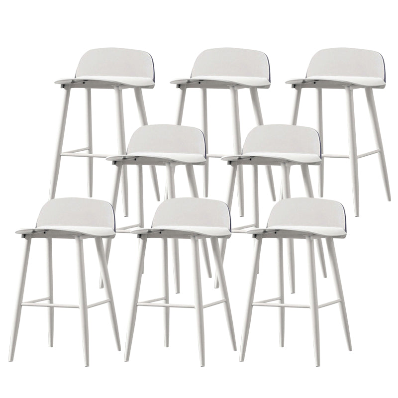 Coffee Shop Footrest Scandinavian Stool Matte Finish Plastic Barstool