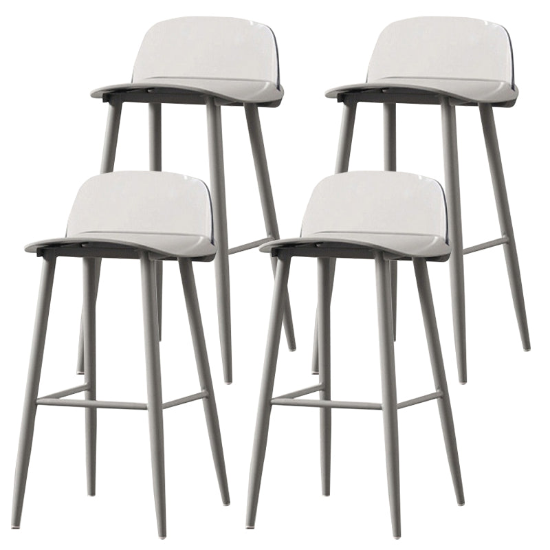 Coffee Shop Footrest Scandinavian Stool Matte Finish Plastic Barstool