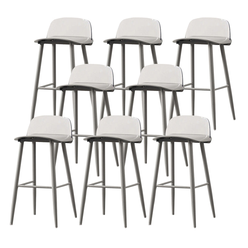 Coffee Shop Footrest Scandinavian Stool Matte Finish Plastic Barstool