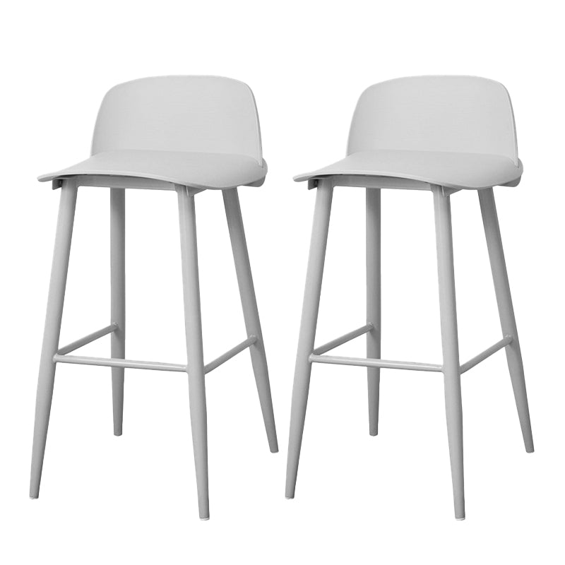 Coffee Shop Footrest Scandinavian Stool Matte Finish Plastic Barstool
