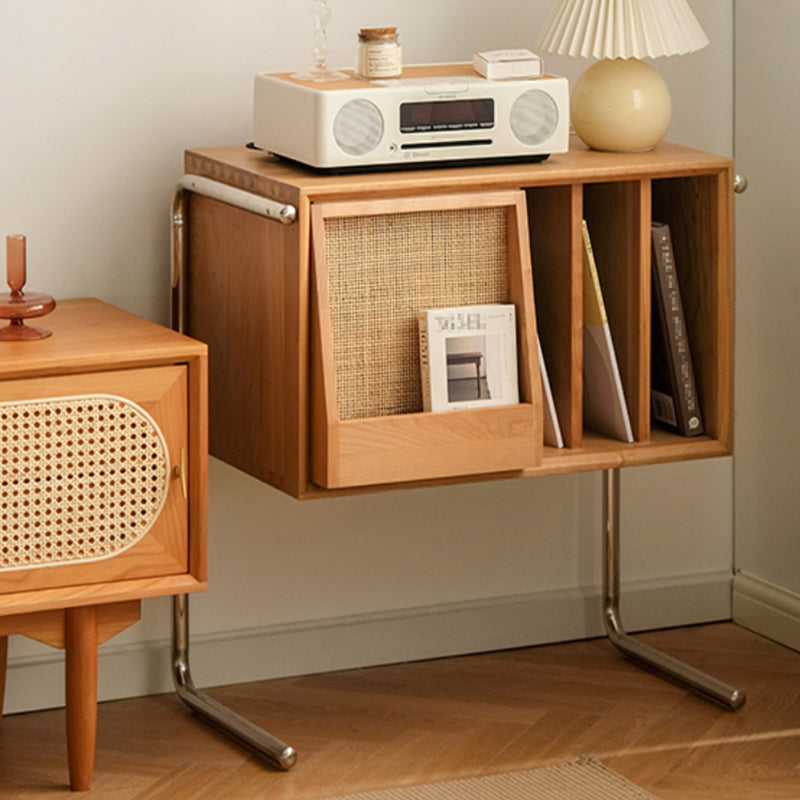 Glam Style Wood Standard Bookcase 25"L Vertical Closed Back Bookshelf