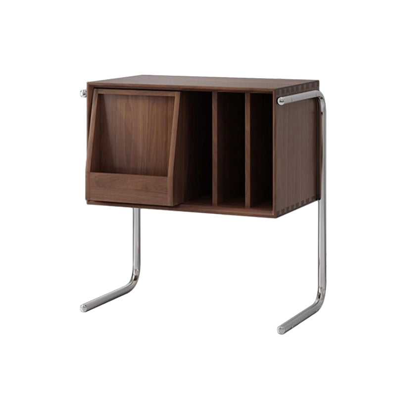 Glam Style Wood Standard Bookcase 25"L Vertical Closed Back Bookshelf