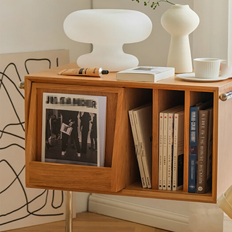 Glam Style Wood Standard Bookcase 25"L Vertical Closed Back Bookshelf