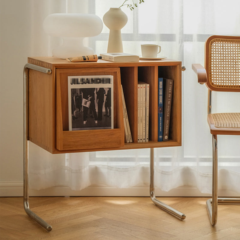 Glam Style Wood Standard Bookcase 25"L Vertical Closed Back Bookshelf