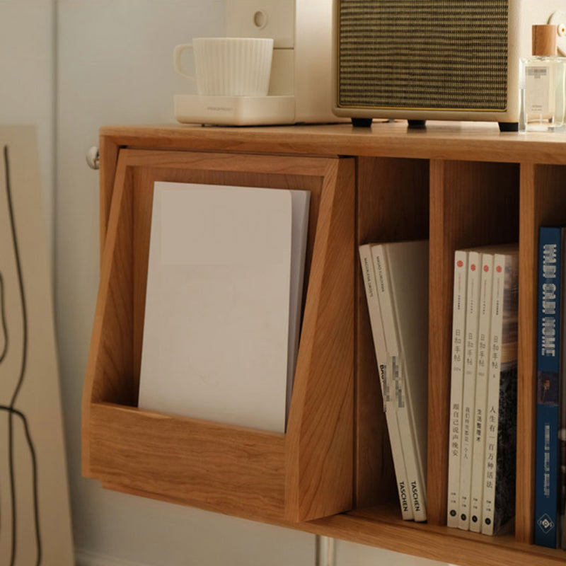 Glam Style Wood Standard Bookcase 25"L Vertical Closed Back Bookshelf