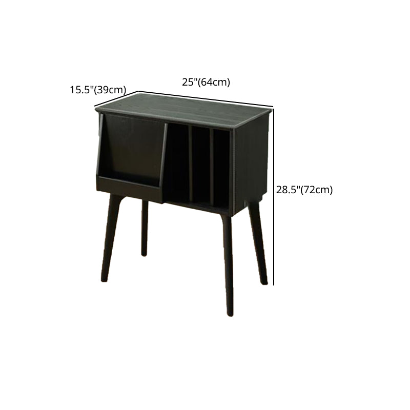 Glam Style Wood Standard Bookcase 25"L Vertical Closed Back Bookshelf