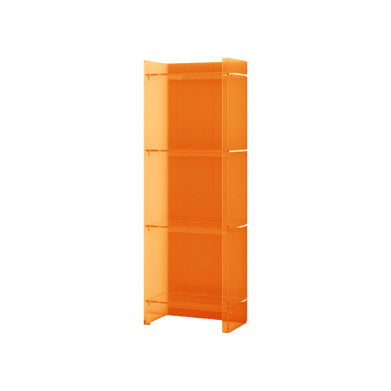 Acrylic Closed Back Standard Bookshelf Glam Vertical Bookshelf