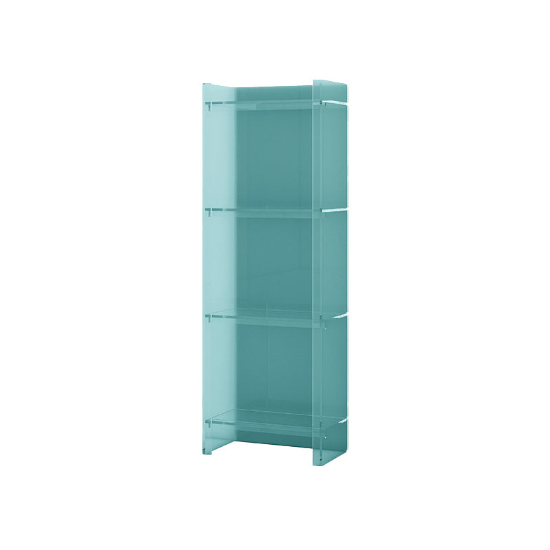 Acrylic Closed Back Standard Bookshelf Glam Vertical Bookshelf