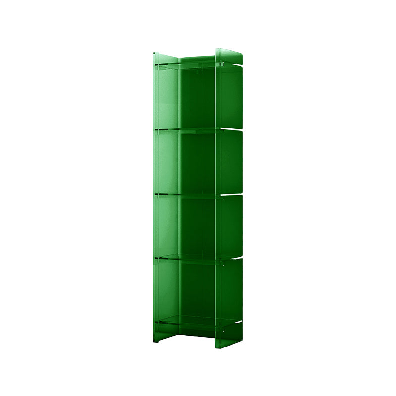 Acrylic Closed Back Standard Bookshelf Glam Vertical Bookshelf