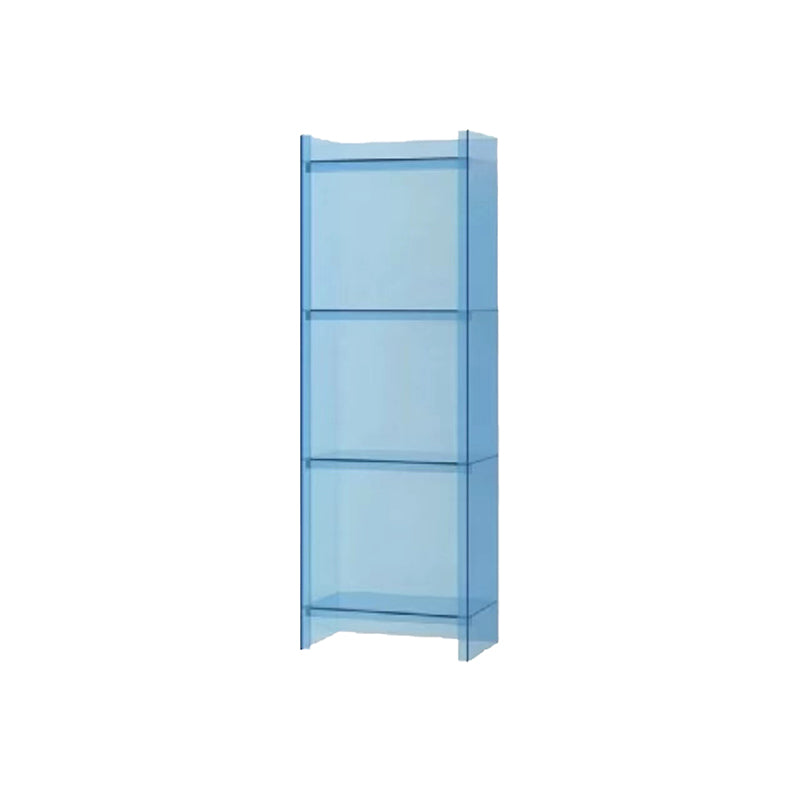 Acrylic Closed Back Standard Bookshelf Glam Vertical Bookshelf
