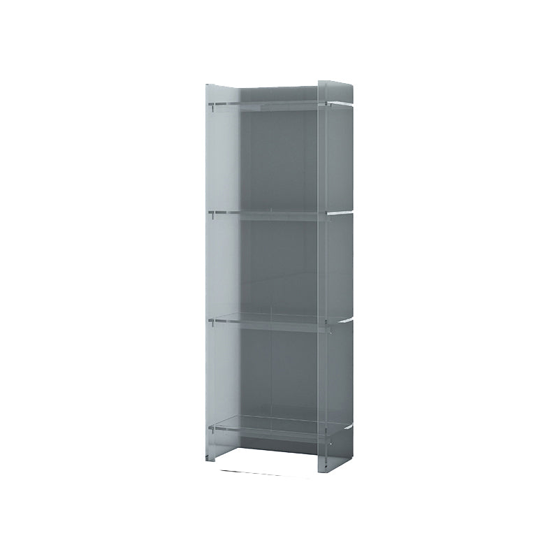 Acrylic Closed Back Standard Bookshelf Glam Vertical Bookshelf