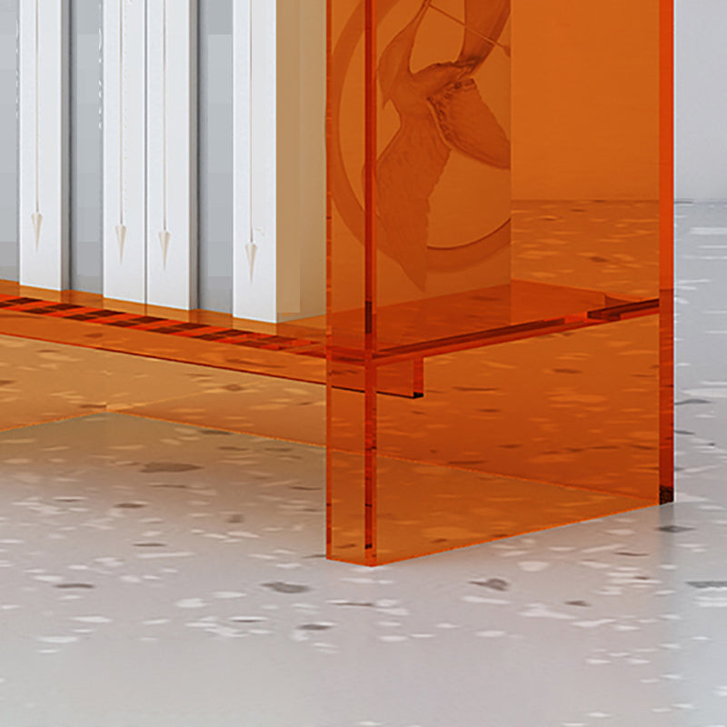 Acrylic Closed Back Standard Bookshelf Glam Vertical Bookshelf