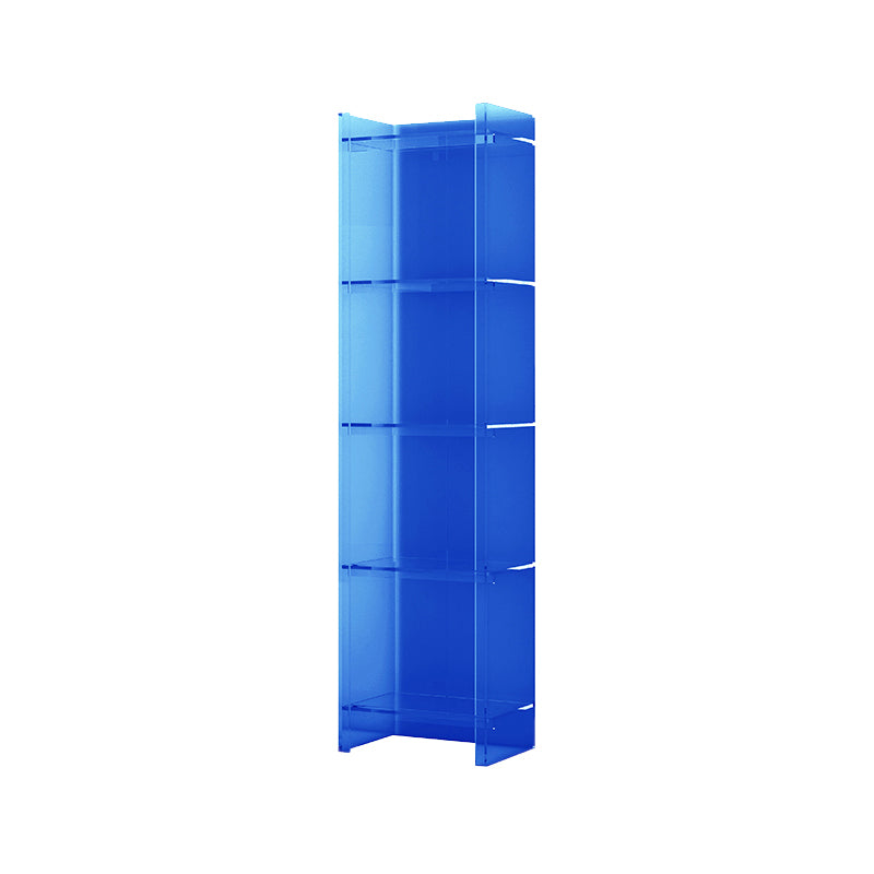 Acrylic Closed Back Standard Bookshelf Glam Vertical Bookshelf