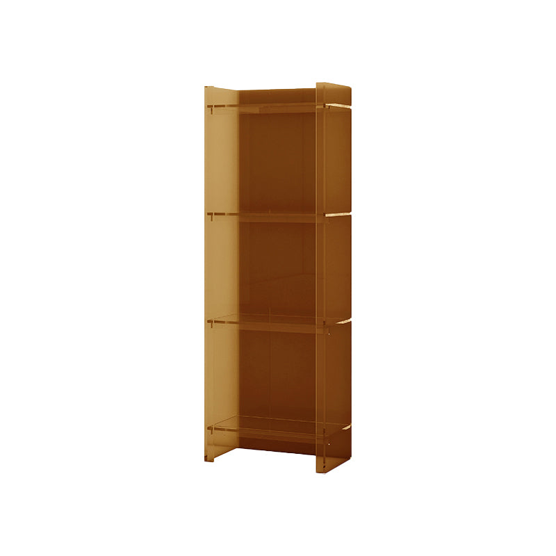 Acrylic Closed Back Standard Bookshelf Glam Vertical Bookshelf