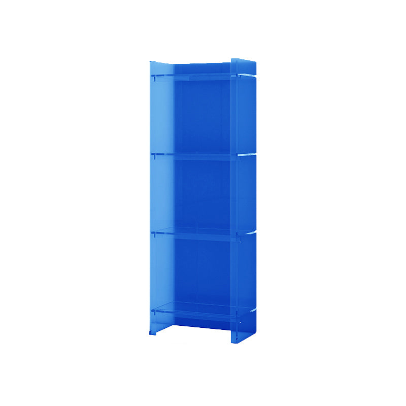 Acrylic Closed Back Standard Bookshelf Glam Vertical Bookshelf