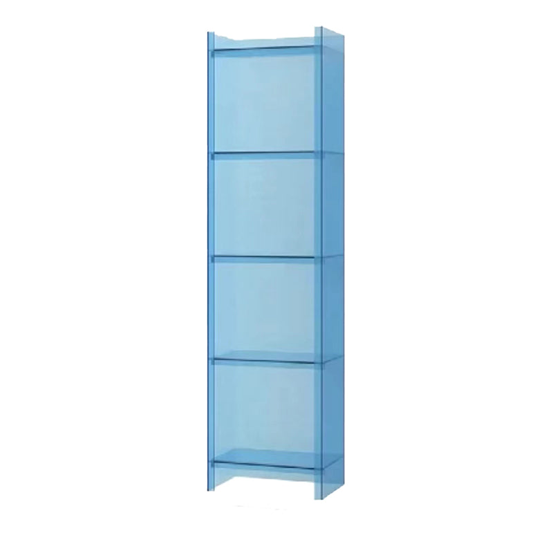 Acrylic Closed Back Standard Bookshelf Glam Vertical Bookshelf