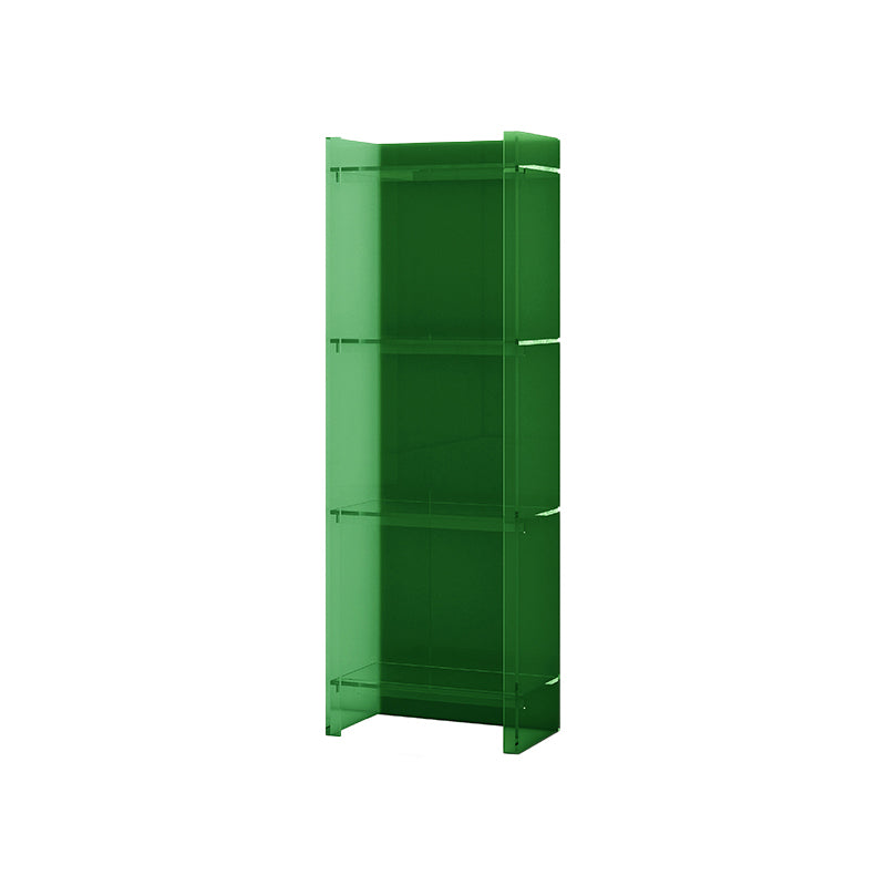 Acrylic Closed Back Standard Bookshelf Glam Vertical Bookshelf