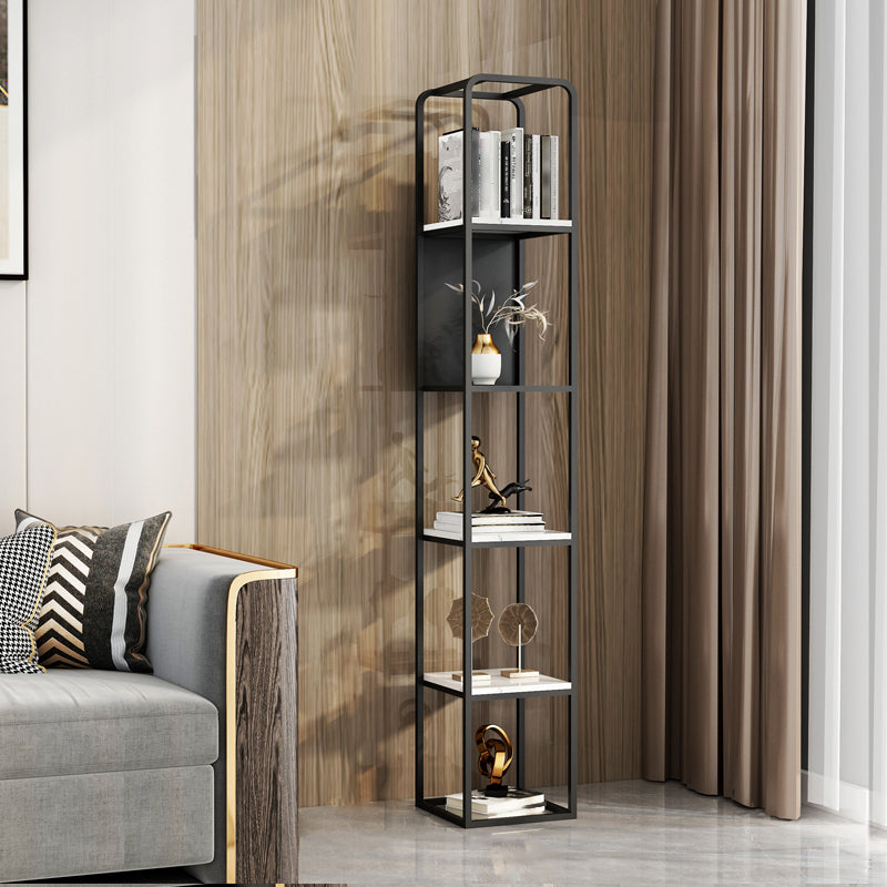 Glam Style Metal Bookshelf Open Etagere Shelf Bookcase for Home Office
