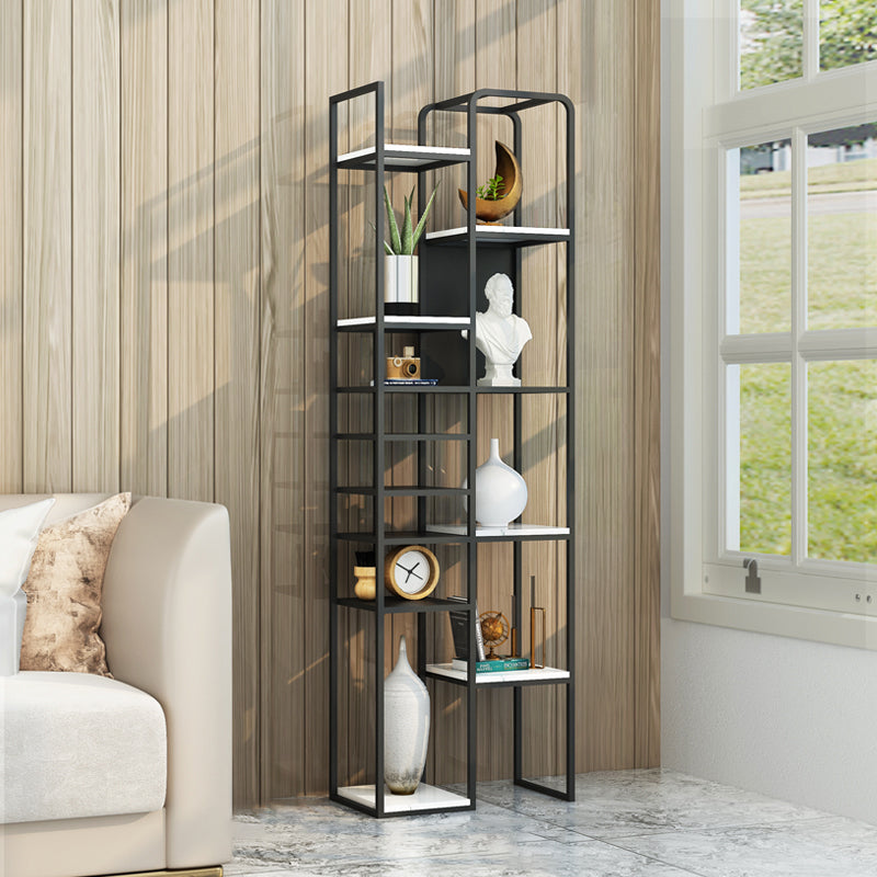 Glam Style Metal Bookshelf Open Etagere Shelf Bookcase for Home Office