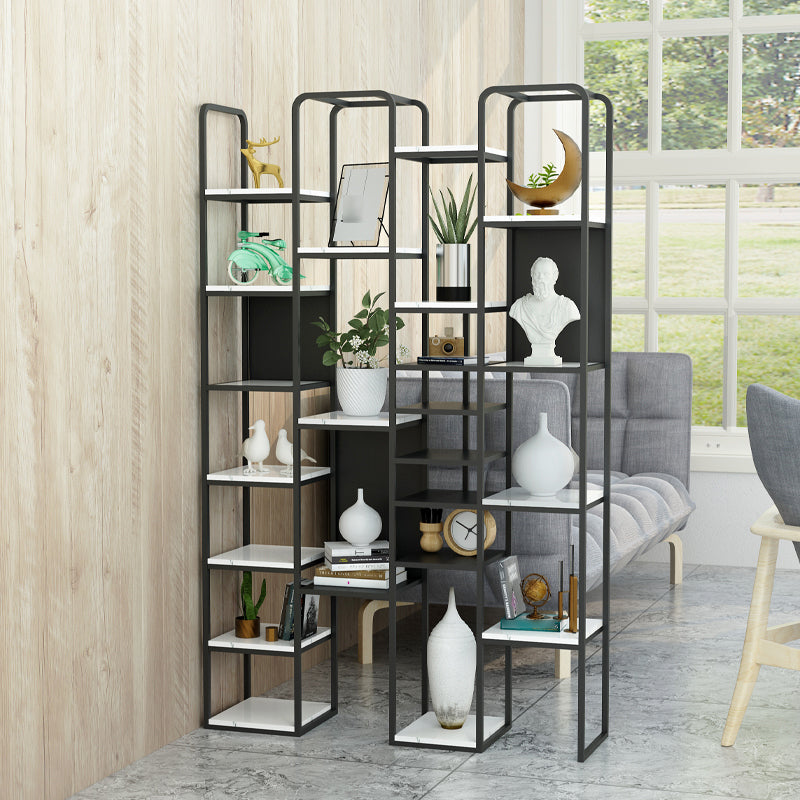 Glam Style Metal Bookshelf Open Etagere Shelf Bookcase for Home Office