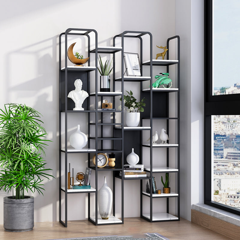 Glam Style Metal Bookshelf Open Etagere Shelf Bookcase for Home Office
