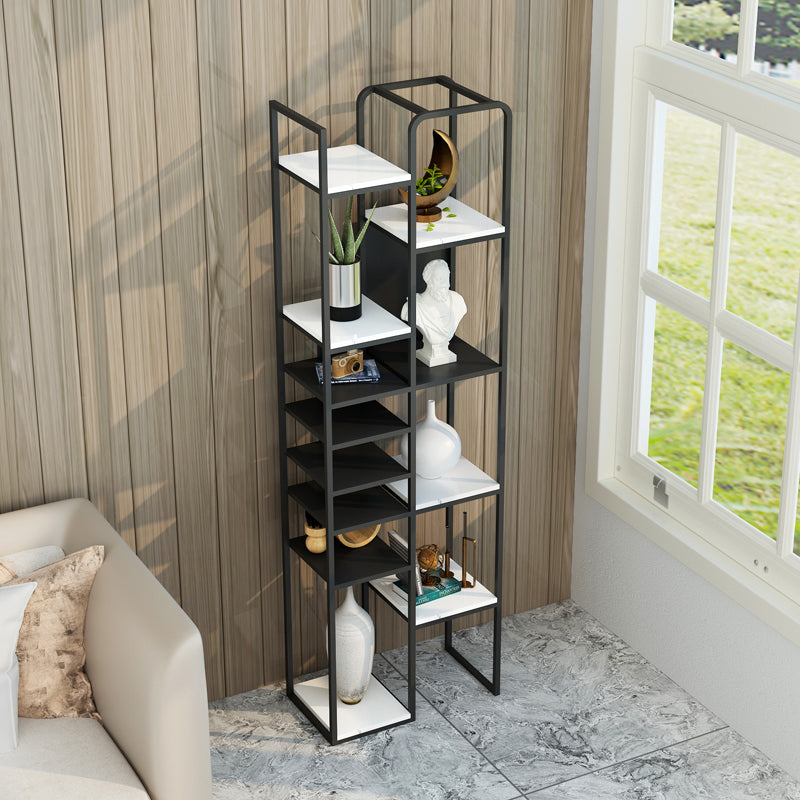 Glam Style Metal Bookshelf Open Etagere Shelf Bookcase for Home Office