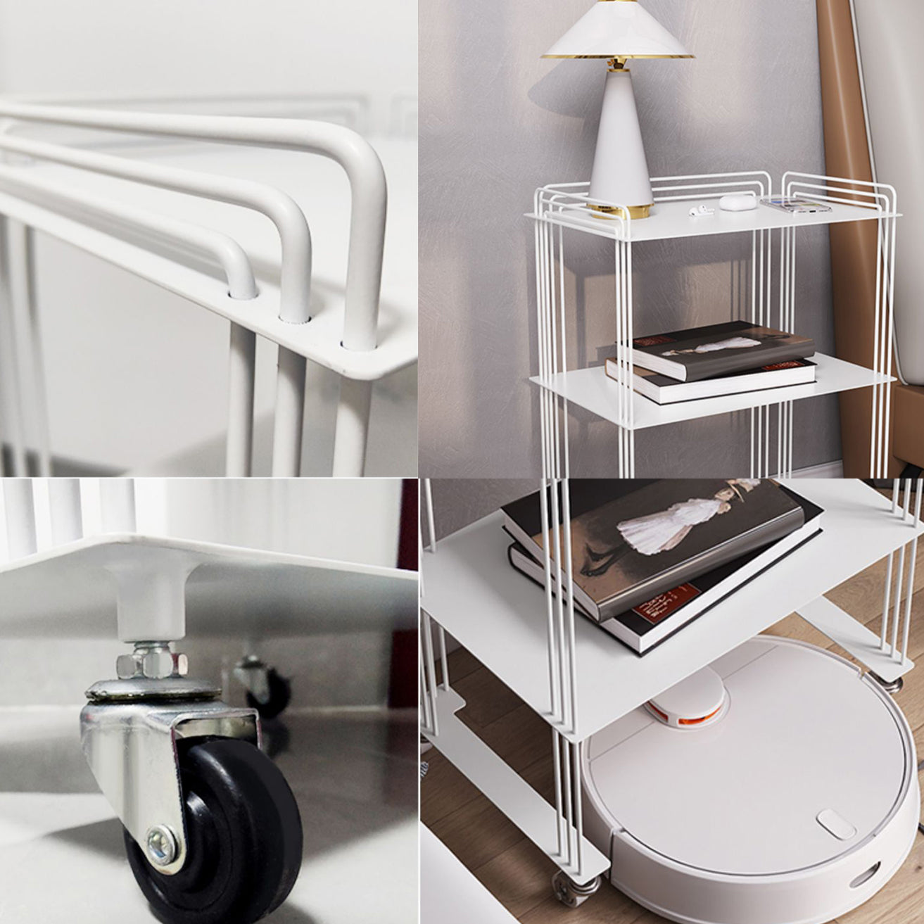 Scandinavian Geometric Bookcase Metal Shelves Included Bookshelf,26" H x 11.8" W