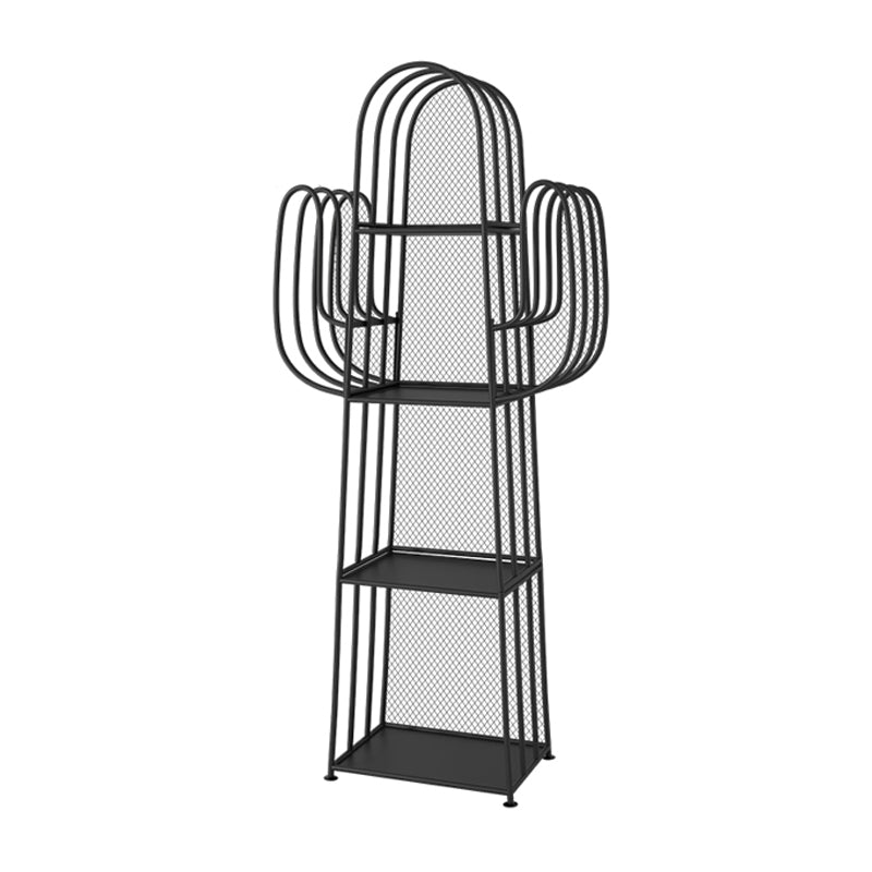 18.1"L Scandinavian Style Standard Bookcase Metal Closed Back Bookshelf