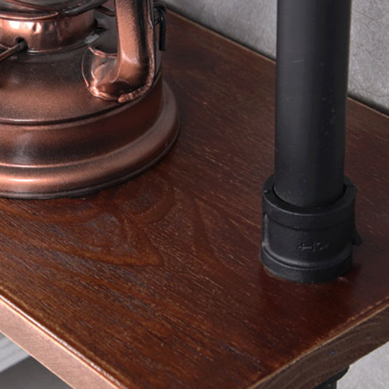 Metal Floating Bookcase Industrial Style Closed Back Shelf for Home Office