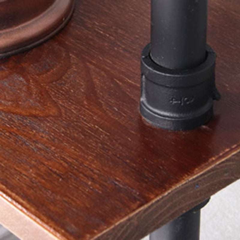 Metal Floating Bookcase Industrial Style Closed Back Shelf for Home Office