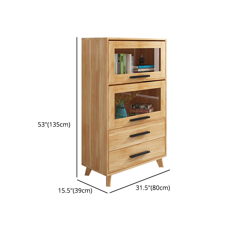 Manufactured Wood Standard Bookcase Scandinavian Bookcase with Door